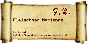 Fleischman Marianna névjegykártya